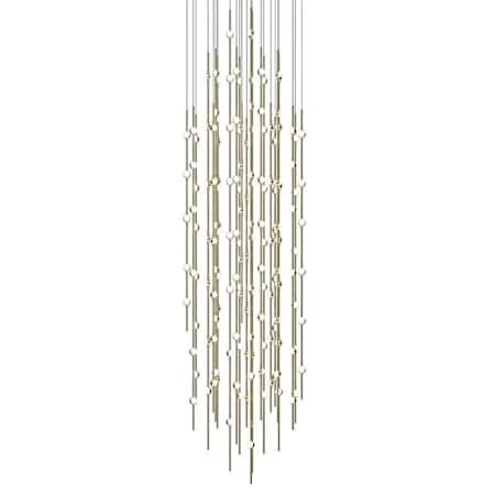 Sonneman Constellation 25" Wide Chandelier Satin Brass / White Optical