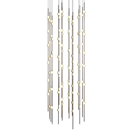 Sonneman Constellation 22" Wide Beaded Chandelier Espresso Black / White Lens