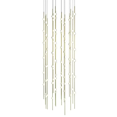 Sonneman Constellation Andromeda 96 Light 24" Wide LED Abstract Multi Light Pendant Satin Brass