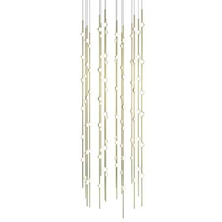 Sonneman Constellation 24" Wide Chandelier Satin Brass / White Optical