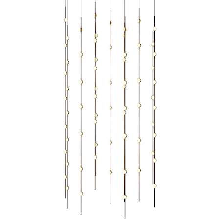 Sonneman Constellation 36" Wide Beaded Chandelier Espresso Black / White Lens