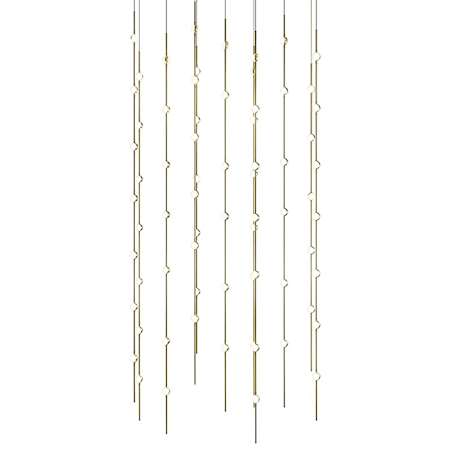 Sonneman Constellation Andromeda 69 Light 36" Wide LED Abstract Multi Light Pendant Satin Brass