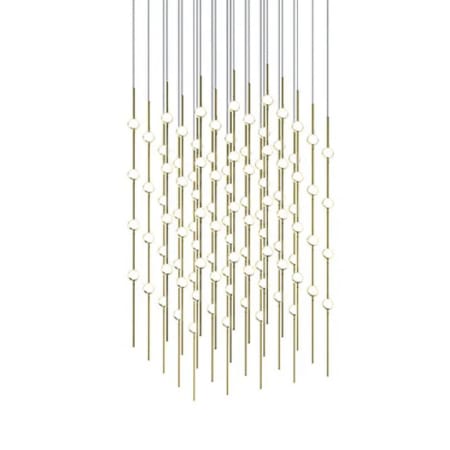 Sonneman Constellation 21" Wide Chandelier Satin Brass / White Optical