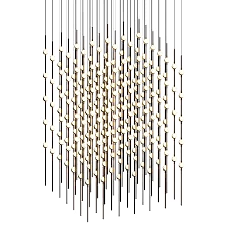 Sonneman Constellation 30" Wide Beaded Chandelier Espresso Black / White Lens
