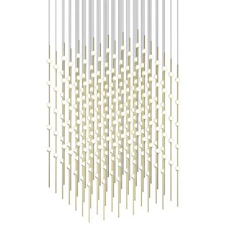 Sonneman Constellation 30" Wide Chandelier Satin Brass / White Optical