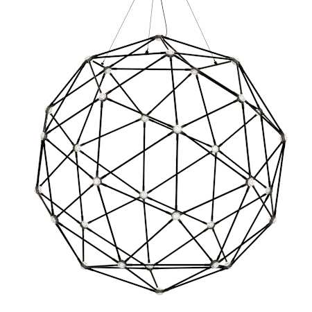 Sonneman Constellation 45" Wide Globe Chandelier Polished Black Nickel