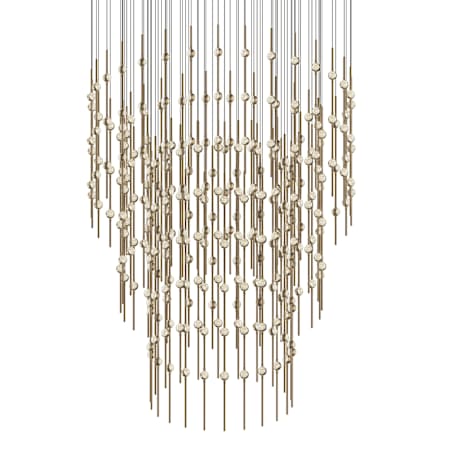 Sonneman Constellation Centaurus Pyramid 3 Light 48" Wide LED Abstract Chandelier Satin Brass