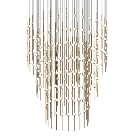 Sonneman Constellation Centaurus Pyramid 3 Light 48" Wide LED Abstract Chandelier Satin Brass