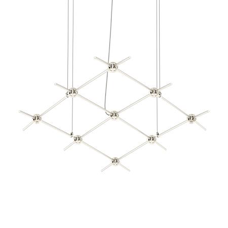 Sonneman Constellation 67" Wide Chandelier Satin Nickel