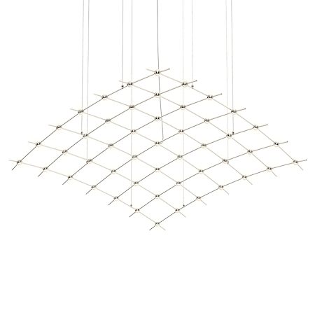 Sonneman Constellation Aquarius Major 49 Light 177" Wide LED Abstract Chandelier with Faceted Acrylic Shades Satin Nickel
