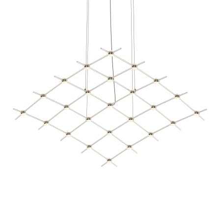 Sonneman Constellation Aquarius Medius 25 Light 122" Wide LED Chandelier with Optical Acrylic Shades Satin Nickel