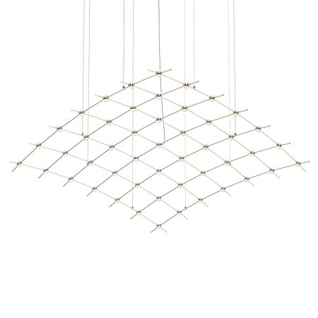 Sonneman Constellation Aquarius Major 49 Light 177" Wide LED Abstract Chandelier with Optical Acrylic Shades Satin Nickel