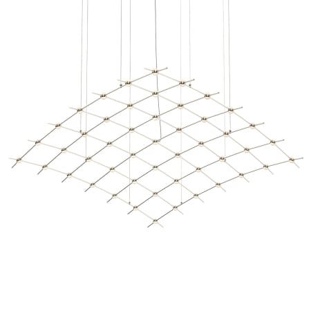 Sonneman Constellation Aquarius Major 49 Light 177" Wide LED Abstract Chandelier with Optical Acrylic Shades Satin Nickel