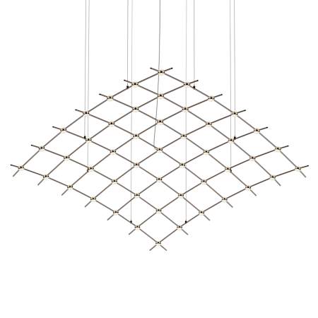 Sonneman Constellation 177" Wide Abstract Chandelier Espresso Black / Clear Lens