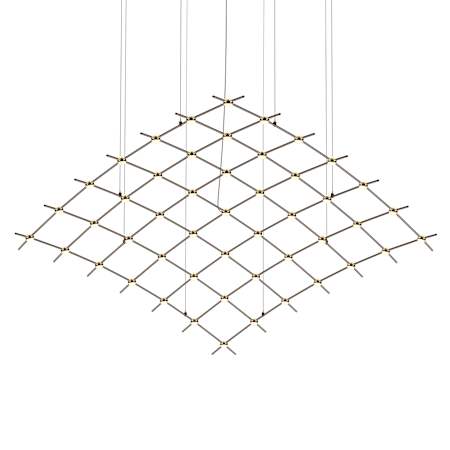 Sonneman Constellation 177" Wide Abstract Chandelier Espresso Black / White Lens