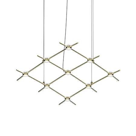 Sonneman Constellation Aquarius Minor 9 Light 67" Wide LED Chandelier Satin Brass