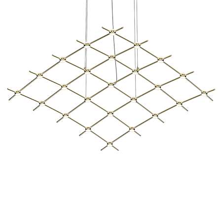 Sonneman Constellation Aquarius Medius 25 Light 122" Wide LED Chandelier Satin Brass