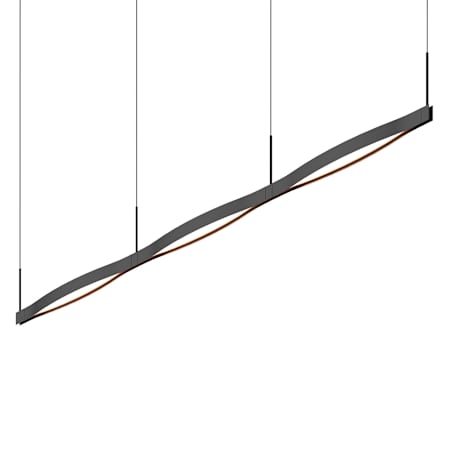 Sonneman Ola 3 Light 82" Wide LED Linear Chandelier Satin Black