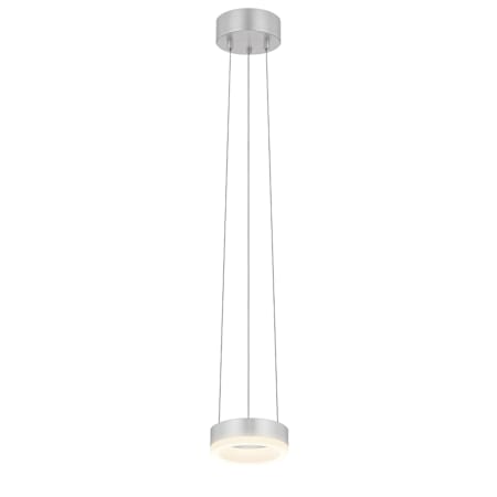 Sonneman Corona 6" Wide LED Mini Pendant Bright Satin Aluminum