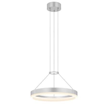 Sonneman Corona 16" LED Pendant with Frosted Shade Bright Satin Aluminum