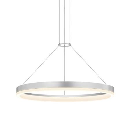 Sonneman Corona 24" Wide Suspension Pendant Bright Satin Aluminum