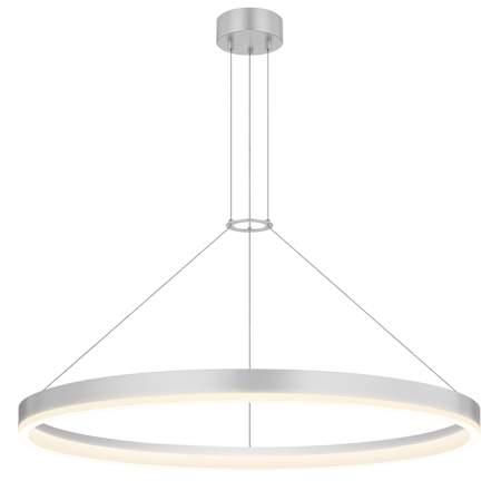 Sonneman Corona 32" LED Pendant with Frosted Shade Bright Satin Aluminum