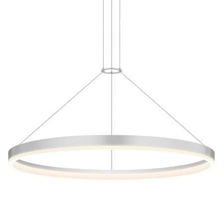 Sonneman Corona 32" Wide Suspension Pendant Bright Satin Aluminum