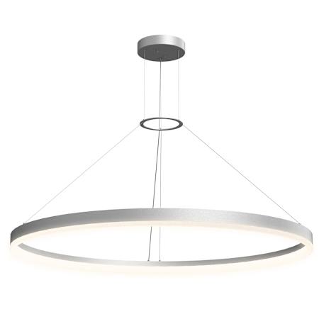 Sonneman Corona 48" Wide LED Ring Chandelier Bright Satin Aluminum