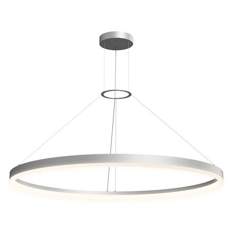 Sonneman Corona 48" Wide Suspension Pendant Bright Satin Aluminum