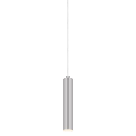 Sonneman Micro Tube 1.5" Wide LED 1 Light Mini Pendant Bright Satin Aluminum