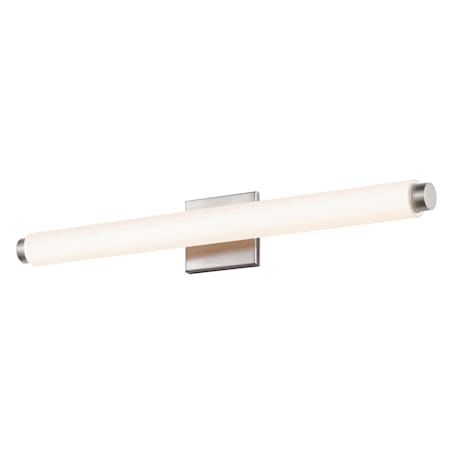 Sonneman Tubo Slim 24" LED Bath Bar with Drum Trim Satin Nickel