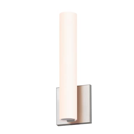 Sonneman Tubo Slim 12" LED Bath Sconce with Flat Trim Satin Nickel