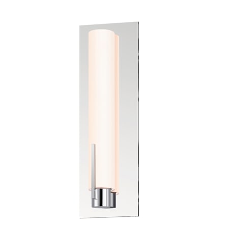 Sonneman Tubo Slim 12" LED Bath Panel Sconce with Spine Trim Polished Chrome