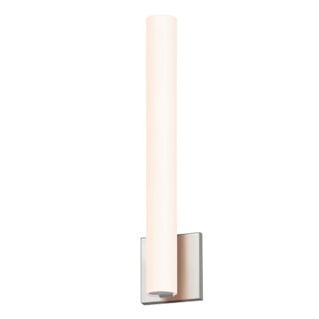 Sonneman Tubo Slim 18" LED Bath Sconce with Flat Trim Satin Nickel