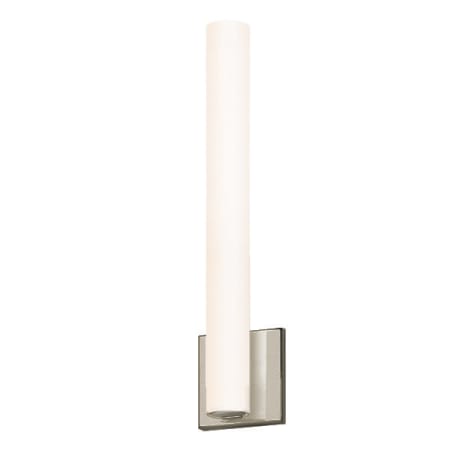 Sonneman Tubo Slim 18" LED Bath Sconce with Flat Trim Satin Nickel