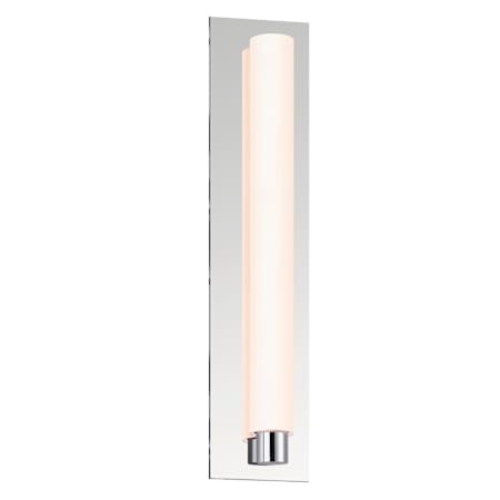 Sonneman Tubo Slim 18" LED Bath Panel Sconce with Drum Trim Polished Chrome