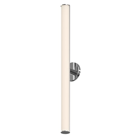 Sonneman Bauhaus Columns Single Light 32" Tall Integrated LED Bath Bar with an Etched Glass Shade - ADA Compliant Polished Chrome