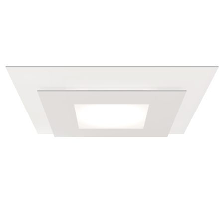 Sonneman Offset 20" Wide LED Flush Mount Square Ceiling Fixture - 3000K Textured White