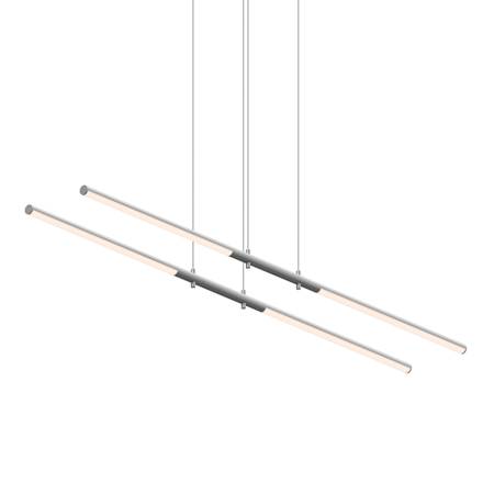 Sonneman Tik-Tak 47-1/2" Wide LED Linear Chandelier with Optical Acrylic Shades Polished Chrome