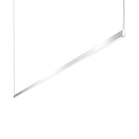 Sonneman Thin-Line 96" Wide Linear Pendant Bright Satin Aluminum
