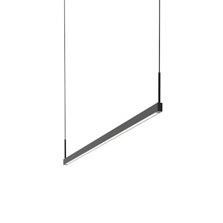 Sonneman Thin-Line Single Sided 48" Wide LED Linear Pendant - 3500K Satin Black