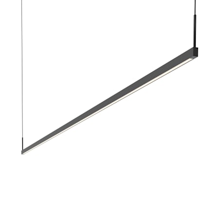 Sonneman Thin-Line 96" Wide Single Sided Integrated LED Suspension Linear Pendant - 3000K Satin Black