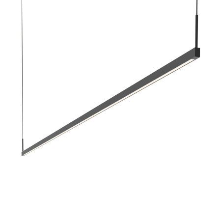 Sonneman Thin-Line 96" Wide Single Sided Integrated LED Suspension Linear Pendant - 3000K Satin Black