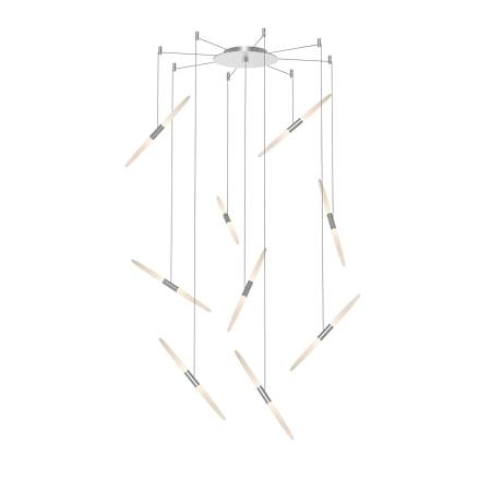 Sonneman Ballet 22" Wide Chandelier Bright Satin Aluminum
