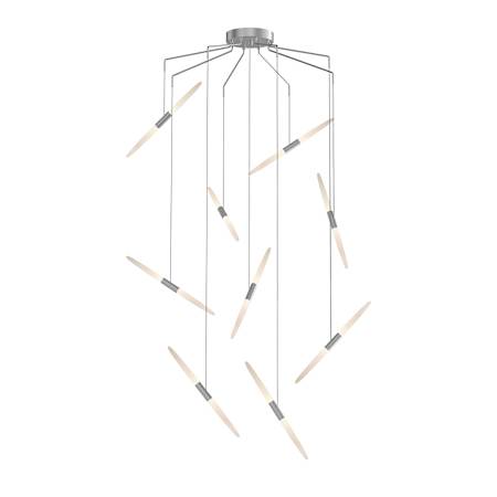 Sonneman Ballet 22" Wide Chandelier Bright Satin Aluminum