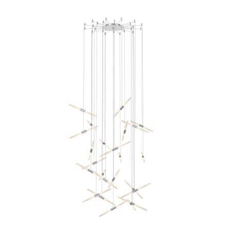 Sonneman Ballet 24 Light 49" Wide LED Abstract Multi Light Pendant with Flush Mounted Arms Bright Satin Aluminum