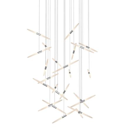 Sonneman Ballet 41' Wide 24 Light Chandelier Bright Satin Aluminum