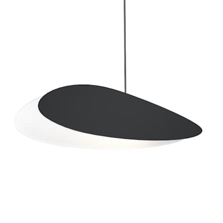 Sonneman Papillons 16" Wide LED Mini Pendant with Black Shade Satin Black