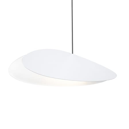 Sonneman Papillons 16" Wide LED Mini Pendant with White Shade Satin Black