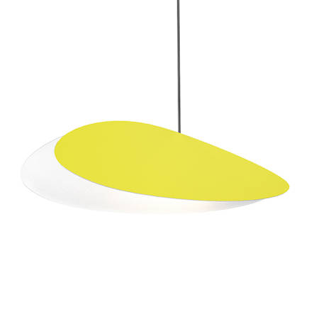 Sonneman Papillons 16" Wide LED Mini Pendant with Yellow Shade Satin Black